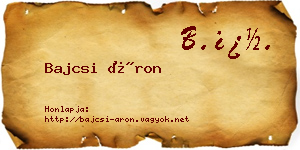 Bajcsi Áron névjegykártya