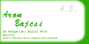 aron bajcsi business card